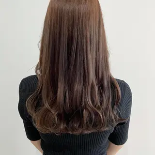 セミロング カラー 🤍似合わせパーマ 奥田沙耶🫧のヘアスタイル