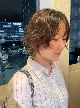 ミディアム Toiro 横浜所属・🎀レイヤー/パーマ カラー/ai🎀のヘアスタイル