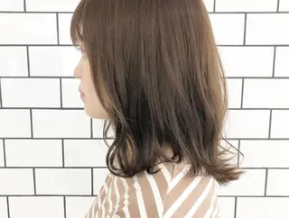 ミディアム カラー パーマ ヘアアレンジ ネイル マツエク・マツパ 川野 彩海のヘアスタイル