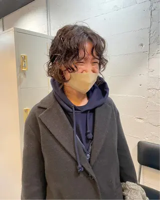 ショート カラー パーマ satsuki 暖色・ブラウンカラーのヘアスタイル