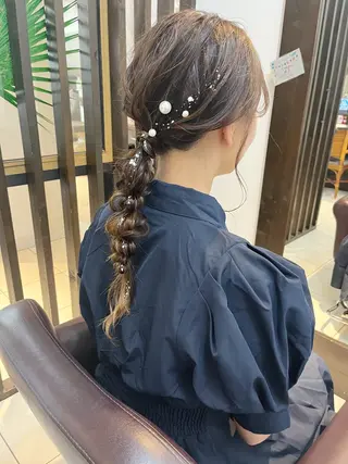 ロング ヘアアレンジ アレンジ＆ショート 💙YUKINOのヘアスタイル