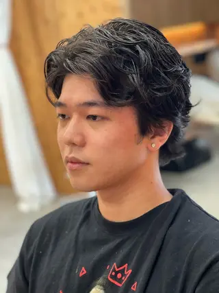 ショート パーマ メンズ Switch所属・仲野 博和のヘアスタイル