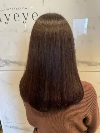 ロング カラー 岡村 真子のヘアスタイル