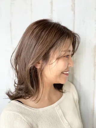 ロング カラー パーマ 大阪レミーエクステ チビ編み込みのヘアスタイル