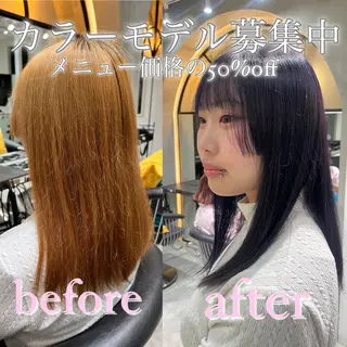 ロング カラー ❤️ボブ/髪質改善 タッセルボブ/ユウキのヘアスタイル