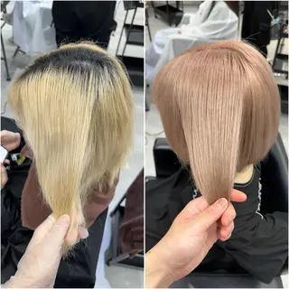 ショート カラー KEISUKE/ ブリーチ🧡エクステのヘアスタイル