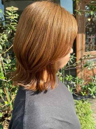 ミディアム こやなぎ れいなのヘアスタイル