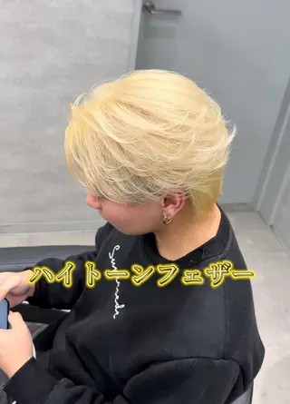 ヘアアレンジ メンズ フェザー🐺韓国 スタイル🇰🇷友輔のヘアスタイル