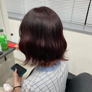 ミディアム カラー ピンクカラー🎀 米津 美佑のヘアスタイル