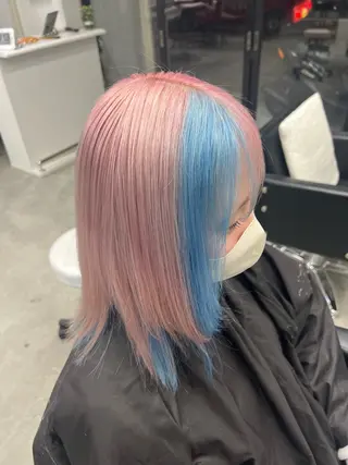 ミディアム ハイトーンカラー 坂本 翼のヘアスタイル