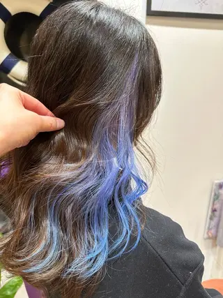 セミロング カラー 🪼高評価🪼 💎柴崎の藤咲💎のヘアスタイル