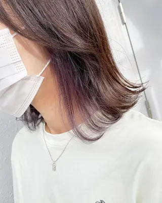 ミディアム カラー 後藤紗英/髪質改善 /オリーブベージュのヘアスタイル