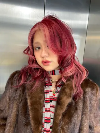セミロング カラー Null所属・残留しないハイトーン 🎀マホのヘアスタイル