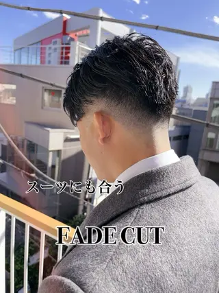ショート カラー パーマ メンズ メンズカット メンズパーマヤマザキのヘアスタイル