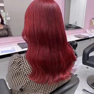 セミロング カラー ヘアアレンジ 💕上野美容師☁ ブリーチ💖サワのヘアスタイル