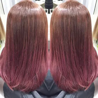 セミロング カラー KEISUKE/ ブリーチ🧡エクステのヘアスタイル