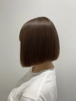 ショート カラー ボブ/美髪矯正 /佐藤　奈巳のヘアスタイル