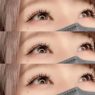 マツエク・マツパ 肌に馴染むハイトーン /ミルクティーカラーのヘアスタイル