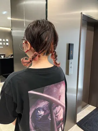 ショート ヘアアレンジ ウスイマイコ カット/ケアカラーのヘアスタイル