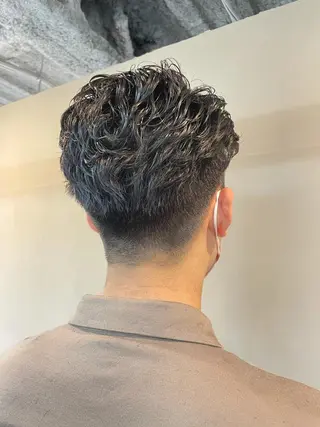 ショート パーマ メンズ Men's hair salon First 中百舌鳥店所属・First なかもず 店 YUKIのヘアスタイル