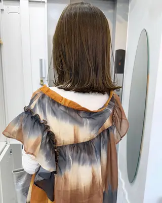 ミディアム カラー あおやぎ ななのヘアスタイル