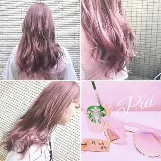 ロング カラー "PEPPU "所属・派手髪、ハイトーン ショートヘアShinのヘアスタイル