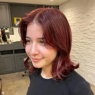 ミディアム 久我 彩音のヘアスタイル