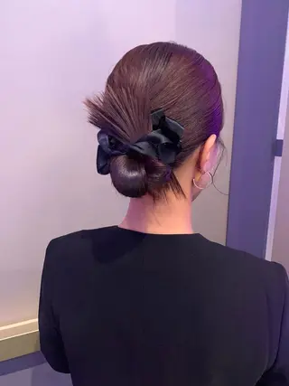 セミロング カラー ブリーチ/アレンジ 天満/chihiroのヘアスタイル