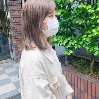 セミロング カラー 長井 美佳のヘアスタイル