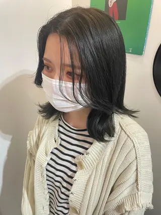 ミディアム カラー clam. yuu🦩のヘアスタイル