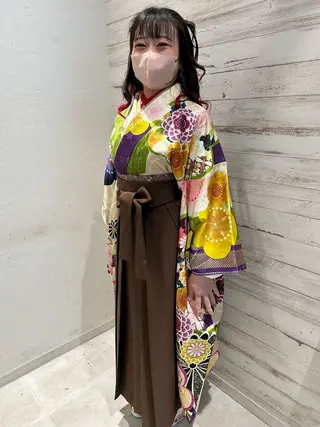 ロング カラー ヘアアレンジ 髪質改善/縮毛矯正 ツヤ髪🩷さつきのヘアスタイル