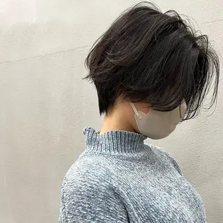 ショート カラー 🌱小顔魅せカット 透明感カラー/泉綺のヘアスタイル