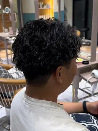 ショート パーマ メンズ 【池袋店 店長】伊藤 昂樹/曲がる縮毛矯正のヘアスタイル