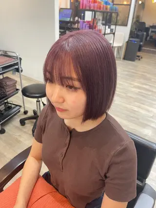 ミディアム カラー PUUR所属・🍒鈴木 エミリ🍒のヘアスタイル