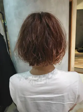 ショート カラー パーマ 松村 崇弘のヘアスタイル