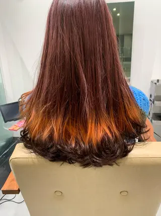 ロング ハイトーンカラー/ インナー/木村黎🌞のヘアスタイル