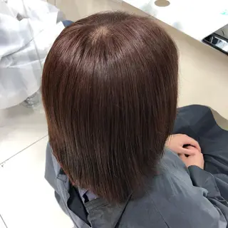 ミディアム カラー まつ毛/アイブロウ /髪質改善カラーのヘアスタイル