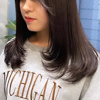 セミロング カラー Rui/透明感カラー 暖色/レイヤーカットのヘアスタイル