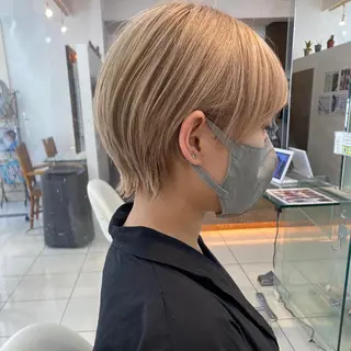 ショート カラー アレンジ＆ショート 💙YUKINOのヘアスタイル