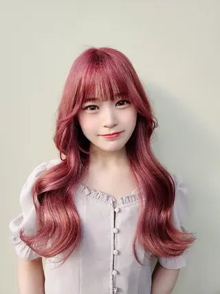 ロング カラー Nanako。/韓国 ヘア/顔周りカットのヘアスタイル