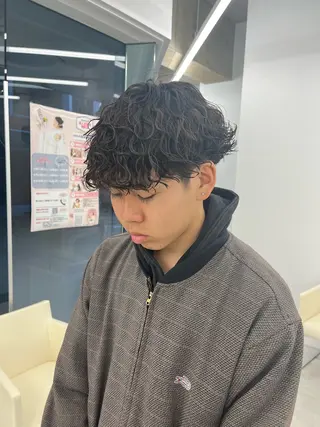 ショート カラー パーマ メンズ 森龍馬 メンズ専門美容師のヘアスタイル