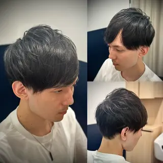 ミディアム メンズ 銀座メンズ ビジネスショートのヘアスタイル