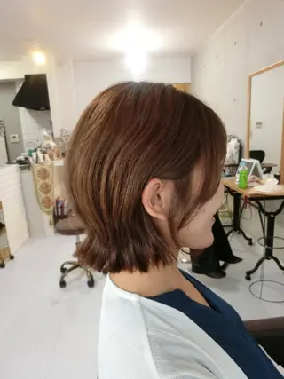 ミディアム カラー ma cherie 三浦直美のヘアスタイル