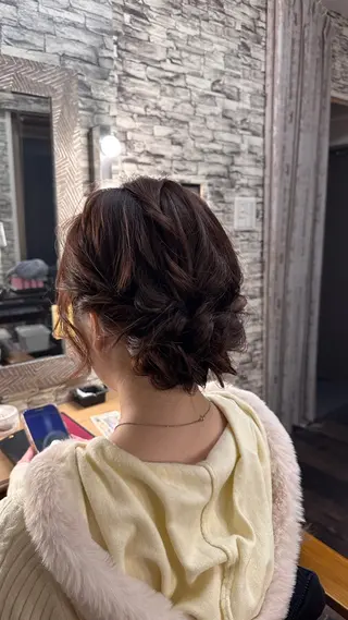 セミロング ヘアアレンジ hair make  Lucciのヘアスタイル