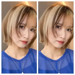 ショート 🍀立川／艶カラー ／韓国レイヤー🍀のヘアスタイル