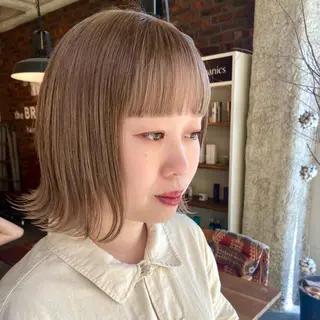 ショート カラー benji名駅店所属・透け感カラー/ momo🦕🌱のヘアスタイル