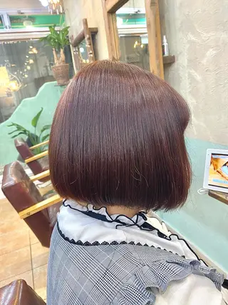 ショート カラー 🎀ブリーチなし 透明感🎀yuhiのヘアスタイル