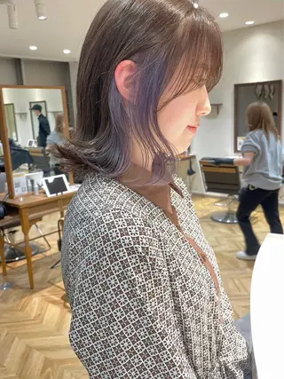 ミディアム カラー Aster れおんのヘアスタイル