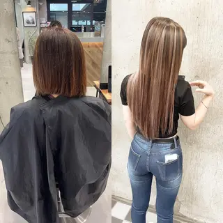 ロング カラー ヘアアレンジ TATSUYA アートディレクターのヘアスタイル