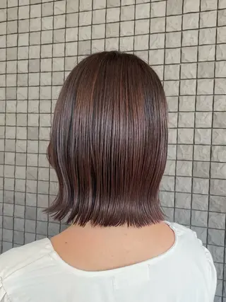 ミディアム 🐰ツヤ感カラー🐰 ななこのヘアスタイル